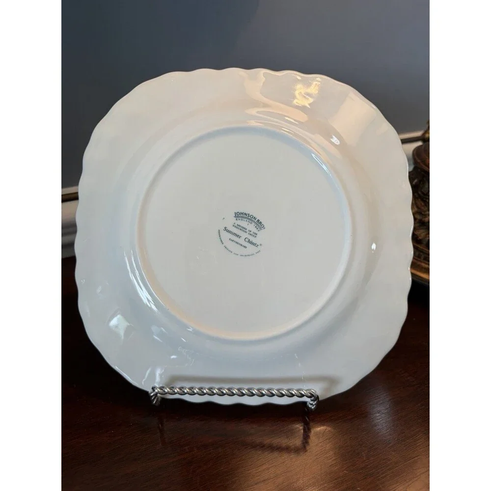 Johnson Brothers Summer Chintz (Lot of 6) Square Salad Plates Dessert 7.5